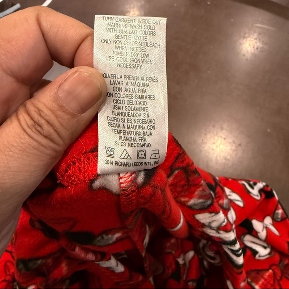 Disney Red Mickey and Minnie Mouse Pajama Bottoms - Picture 8 of 8